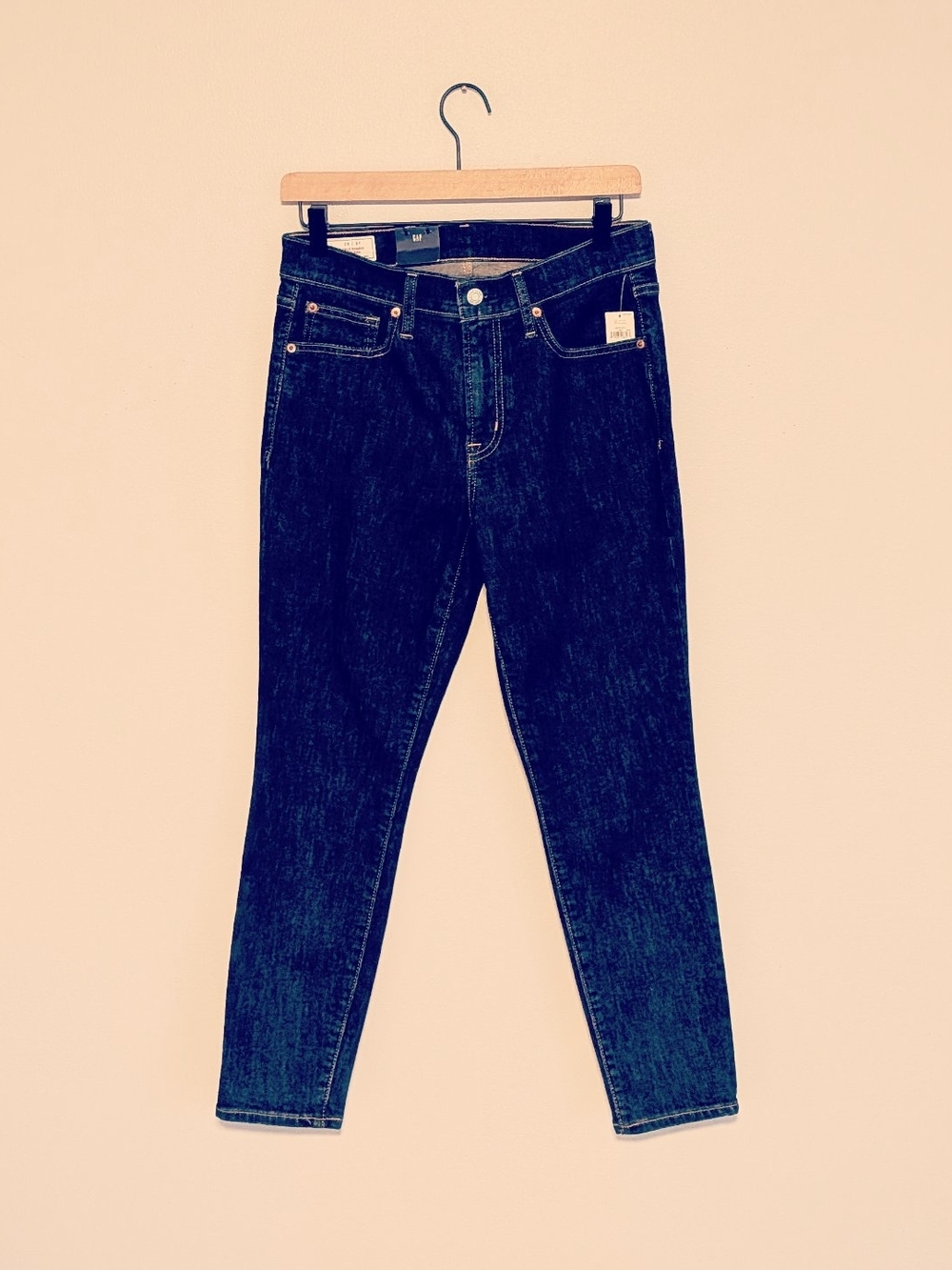 GAP True Skinny Mid Rise Jeans Dark Blue NWT Women's Size 29 (8 Short)